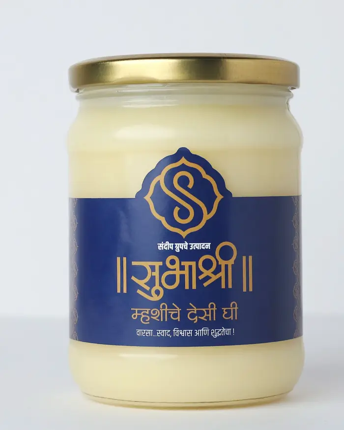 A jar of Subhashree buffalo ghee